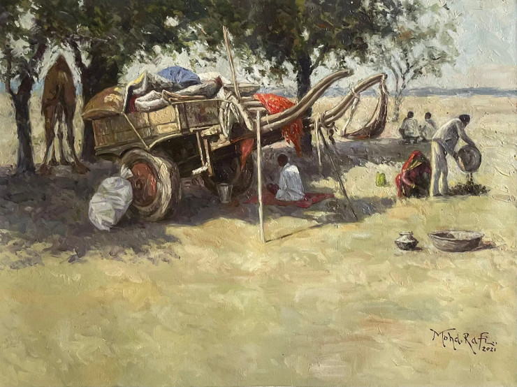The Desert Life (ART-15644-114398) - Handpainted Art Painting - 24in X 18in