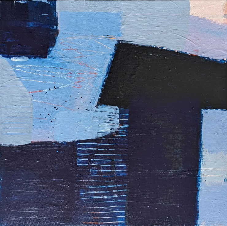 Icy Stillness 4 (ART-7823-114233) - Handpainted Art Painting - 12in X 12in