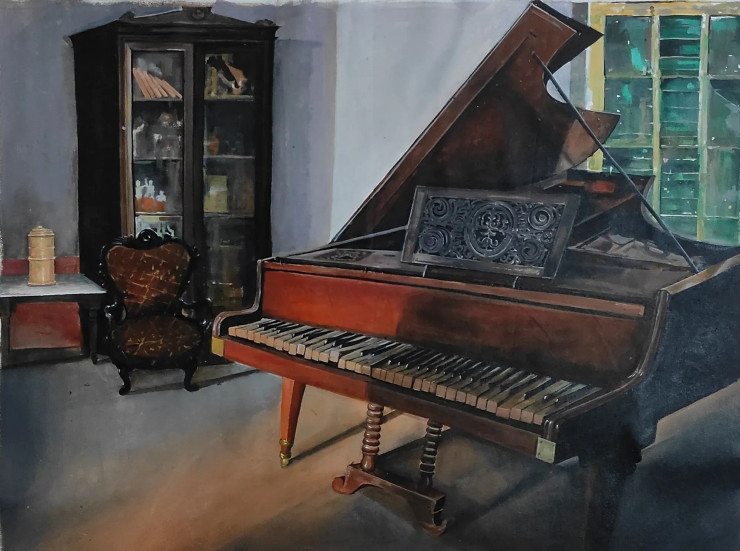 The Piano (PRT-7901-110368) - Canvas Art Print - 24in X 18in