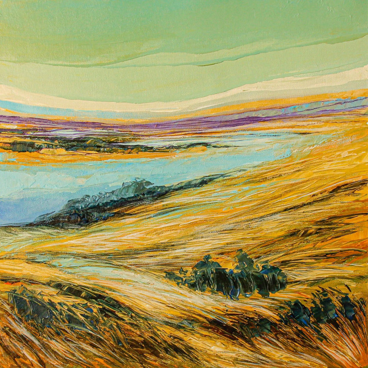 Whistling Fields (ART-2571-114495) - Handpainted Art Painting - 18in X 18in