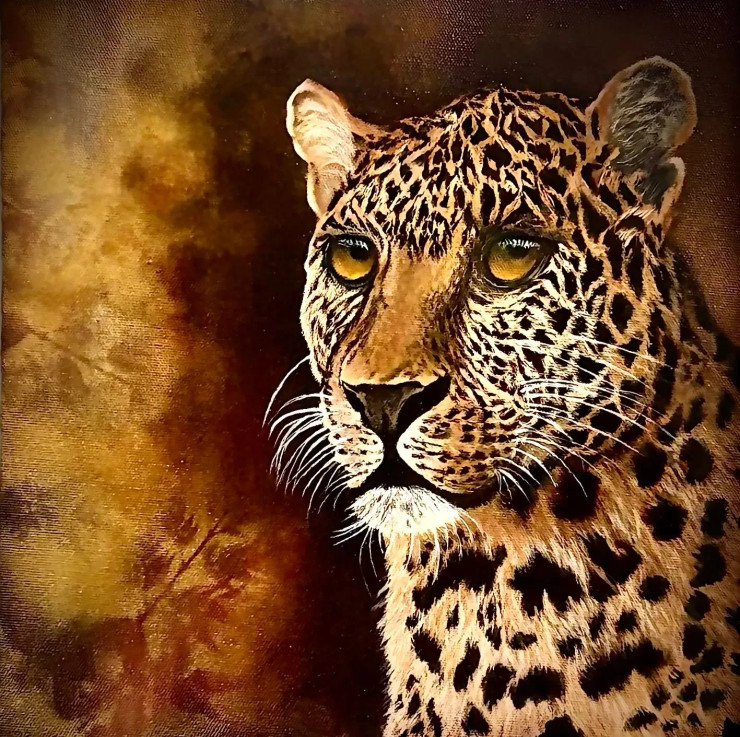 Untamed Elegance (Golden Hour Series04) (PRT-8271-114481) - Canvas Art Print - 12in X 12in