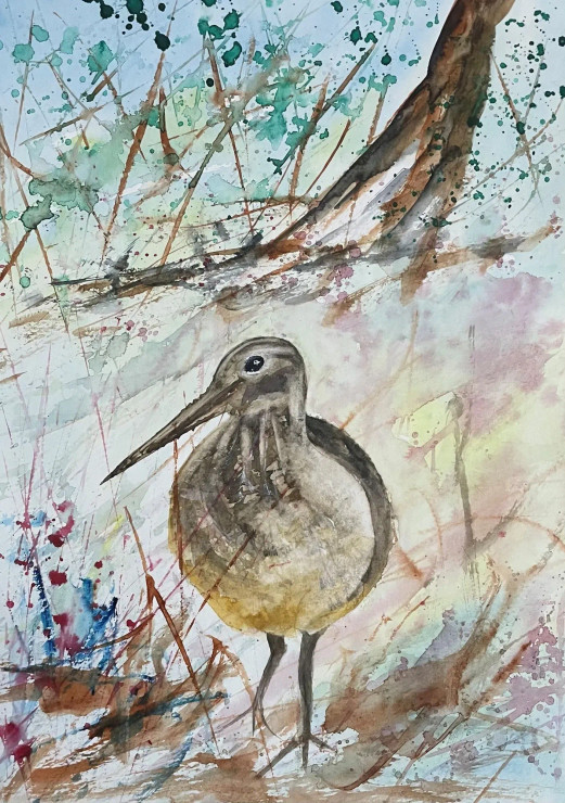 Bird 17 (ART-8841-114772) - Handpainted Art Painting - 8in X 11in