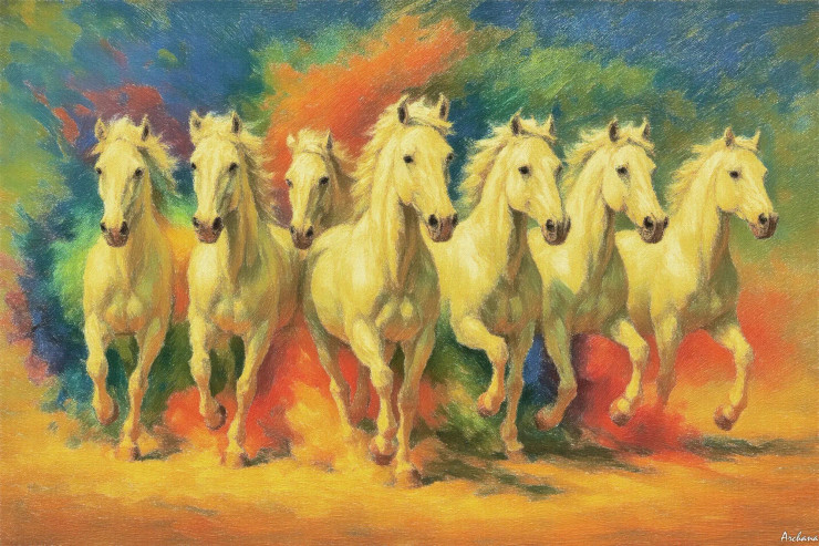 Spectrum Of Hooves (PRT-15697-114767) - Canvas Art Print - 60in X 40in