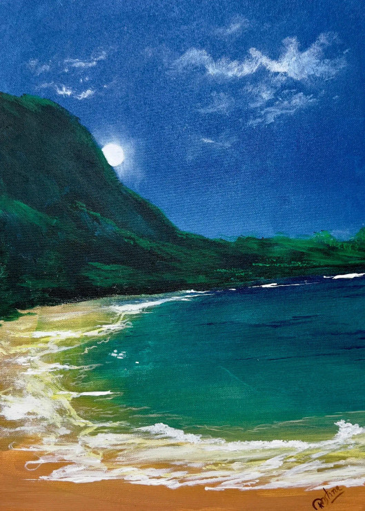 Acrylic Landscape On Canvas (ART-16470-114850) - Handpainted Art Painting - 16in X 22in