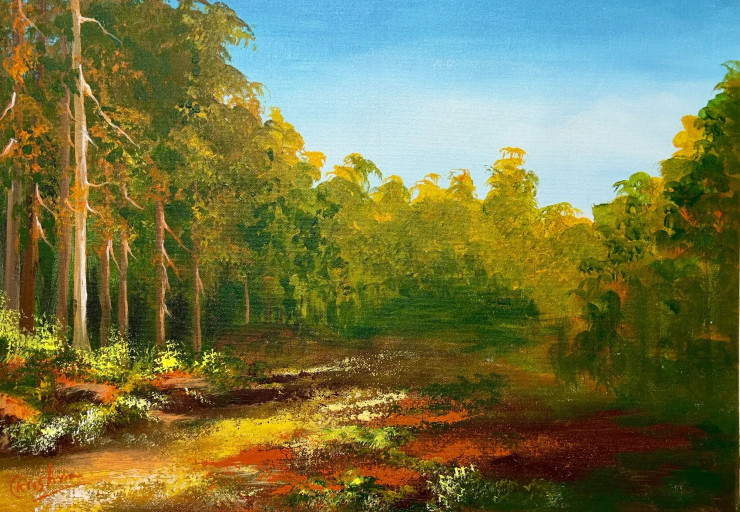 Beautiful Landscape Painting (ART-16470-114865) - Handpainted Art Painting - 20in X 14in