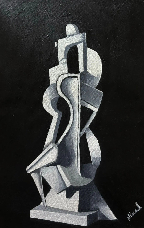Sculpture Paint (ART-8348-114979) - Handpainted Art Painting - 10in X 12in