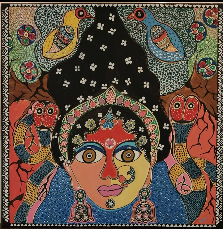 Vaidehi (PRT-8079-115111) - Canvas Art Print - 23in X 24in