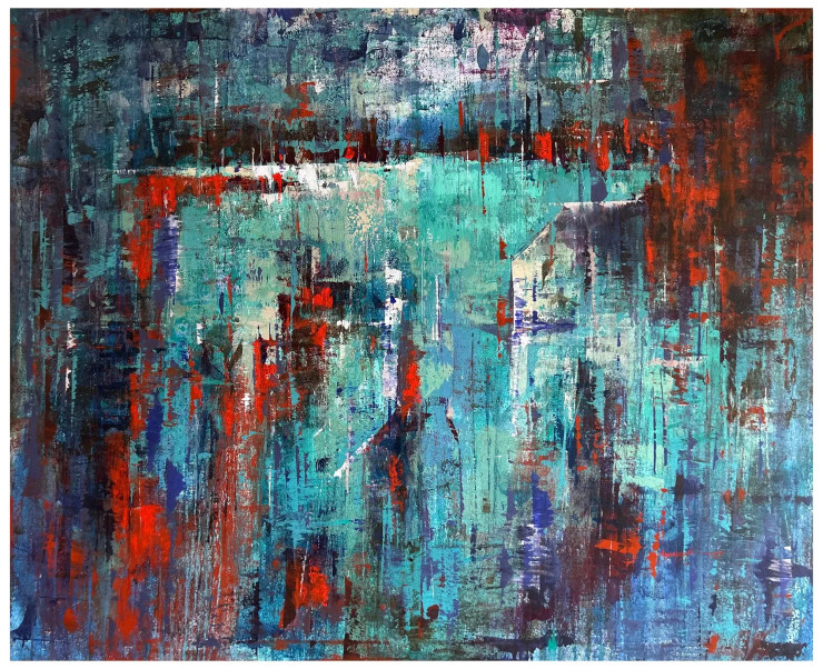 Light Of Hope (ART-8069-115311) - Handpainted Art Painting - 60in X 48in