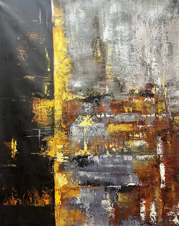 Abstract Painting (ART-6706-115519) - Handpainted Art Painting - 36in X 48in