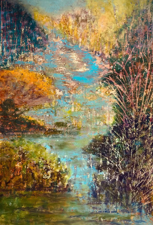 Tranquil Stream (PRT-8841-115553) - Canvas Art Print - 20in X 30in