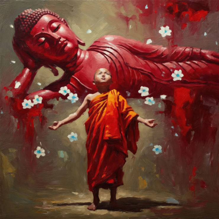 In Stillness All Is Revealed (PRT-15697-115703) - Canvas Art Print - 60in X 60in