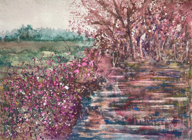 Serene Blossoms (PRT-8841-115688) - Canvas Art Print - 24in X 18in