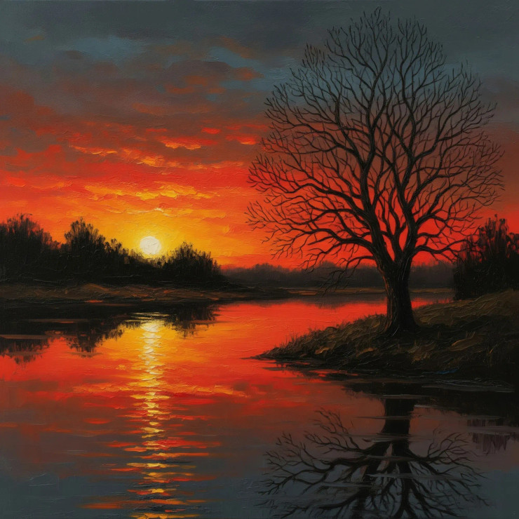 Golden Horizon (PRT-15697-115791) - Canvas Art Print - 60in X 60in