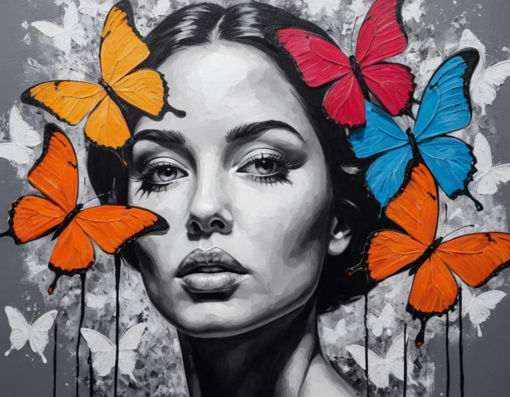 Exotic Figure Painting (ART-3319-115958) - Handpainted Art Painting - 40in X 30in