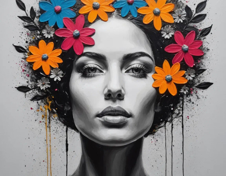 Exotic Figure Paintings (ART-3319-115959) - Handpainted Art Painting - 40in X 30in
