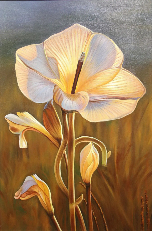 Gilded Calm (ART-17717-116022) - Handpainted Art Painting - 24in X 36in