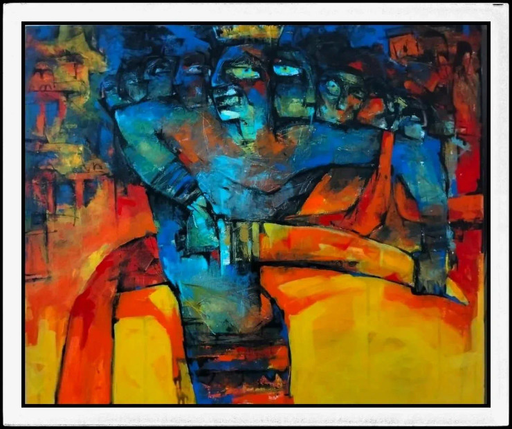 The Doshanan (ART-836-116052) - Handpainted Art Painting - 30in X 36in