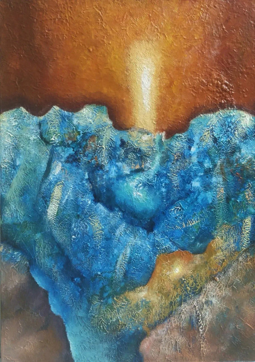 Hope - 'Red|orange|yellow|green|blue Red|orange|yellow|green|blue''abstract''painting' (ART-1626-116095) - Handpainted Art Painting - 17in X 24in