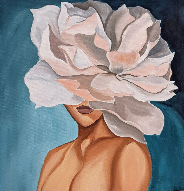 FEMININE & BOLD (ART-17672-115676) - Handpainted Art Painting - 18in X 18in