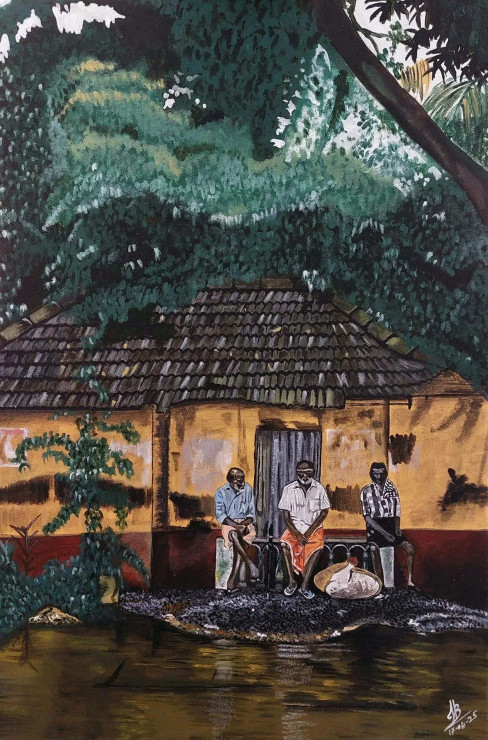 Village Of India 07 (PRT-5839-116371) - Canvas Art Print - 16in X 24in