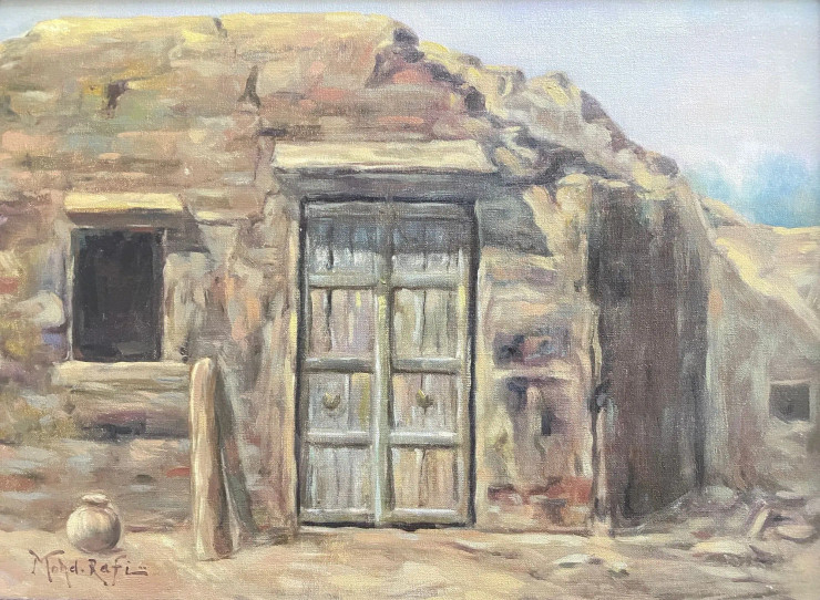 Suni Diwaarein (Silent Walls) (ART-15644-116275) - Handpainted Art Painting - 16in X 12in