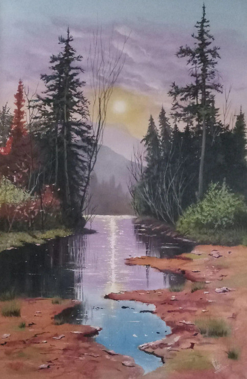 Sweet Summer (ART-5868-116756) - Handpainted Art Painting - 22in X 36in