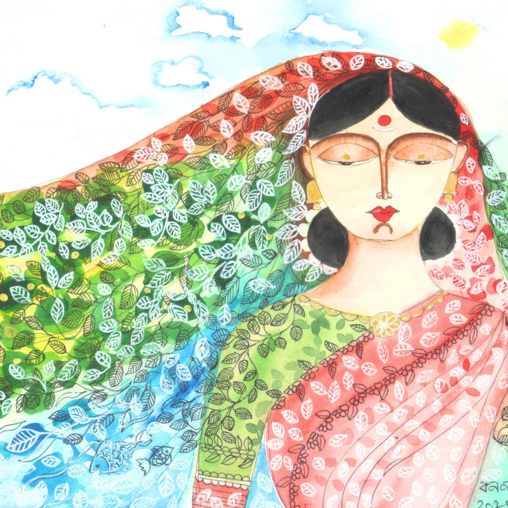 Banalata (PRT-16106-116800) - Canvas Art Print - 18in X 18in