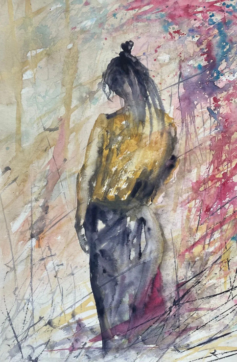Hiding Emotions (PRT-8841-117058) - Canvas Art Print - 16in X 24in
