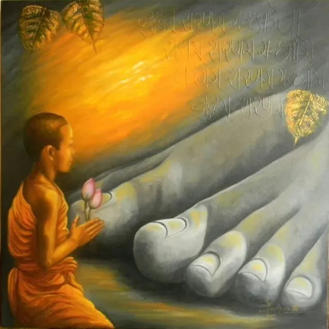Devotion (ART-16097-117303) - Handpainted Art Painting - 30in X 30in