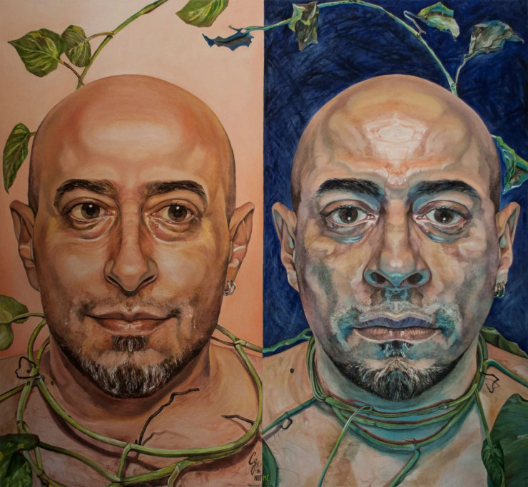Not Me (ART-17917-117356) - Handpainted Art Painting - 78in X 72in