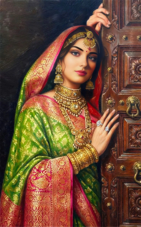 A Queen's Tale (PRT-15697-117651) - Canvas Art Print - 37in X 60in