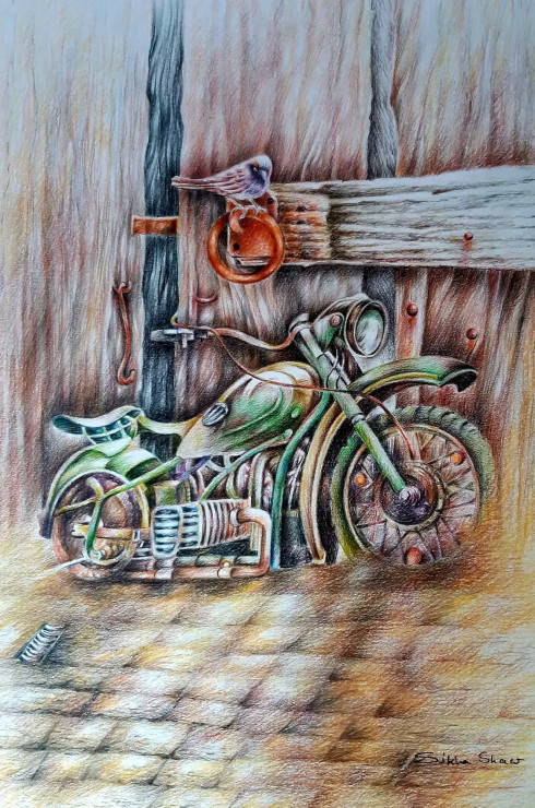 Door (ART-17761-118004) - Handpainted Art Painting - 11in X 16in