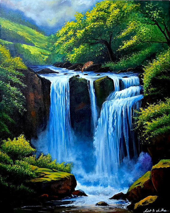 Nature's Touch (ART-17843-117799) - Handpainted Art Painting - 24in X 30in