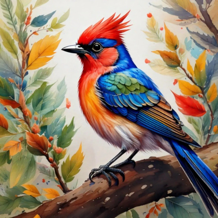A Feathered Moment In Autumn Light (PRT-8429-118232) - Canvas Art Print - 24in X 24in