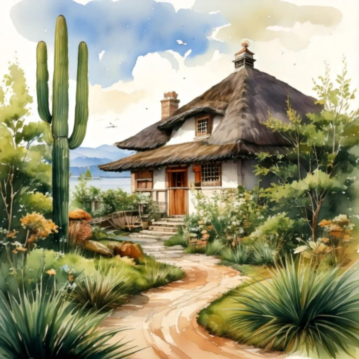A Path That Leads Home (PRT-8429-118191) - Canvas Art Print - 24in X 24in