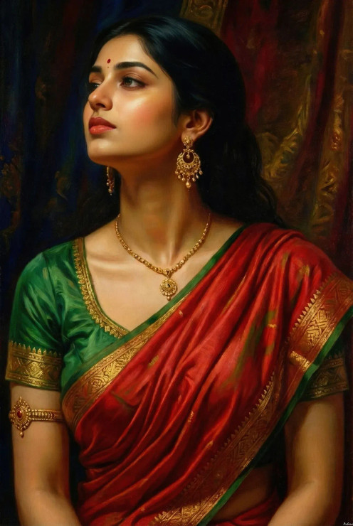 Whispers Of Golden Adornment (PRT-15697-118608) - Canvas Art Print - 40in X 60in