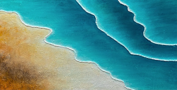 Between Sea And Sand (ART-8156-118776) - Handpainted Art Painting - 60in X 30in