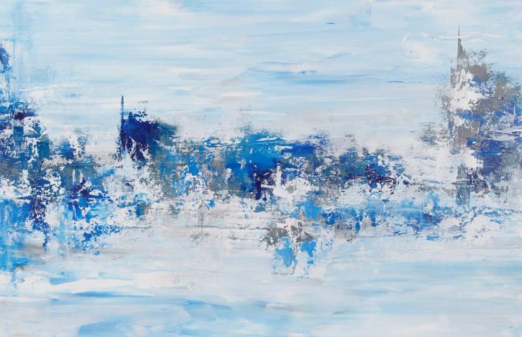 Soft Reflection (ART-8156-118933) - Handpainted Art Painting - 40in X 60in