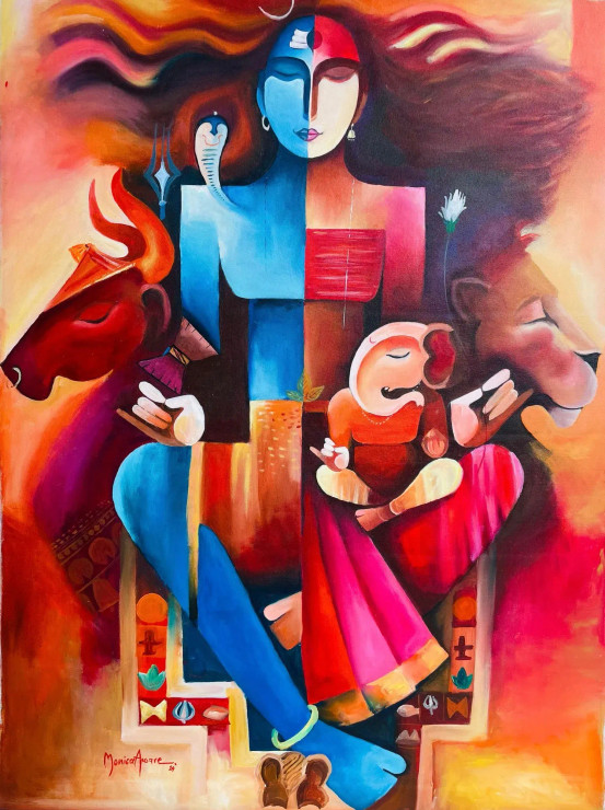 Peace (ART-7153-118943) - Handpainted Art Painting - 30in X 40in
