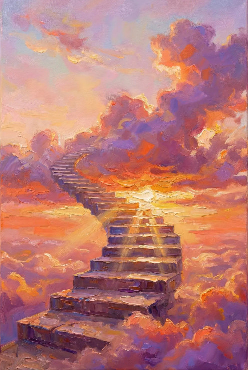 Stairway To Tomorrow (PRT-15697-119000) - Canvas Art Print - 40in X 60in