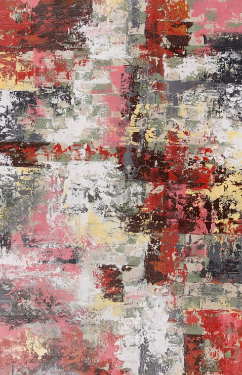Textured Cityscape (ART-8156-118993) - Handpainted Art Painting - 40in X 60in