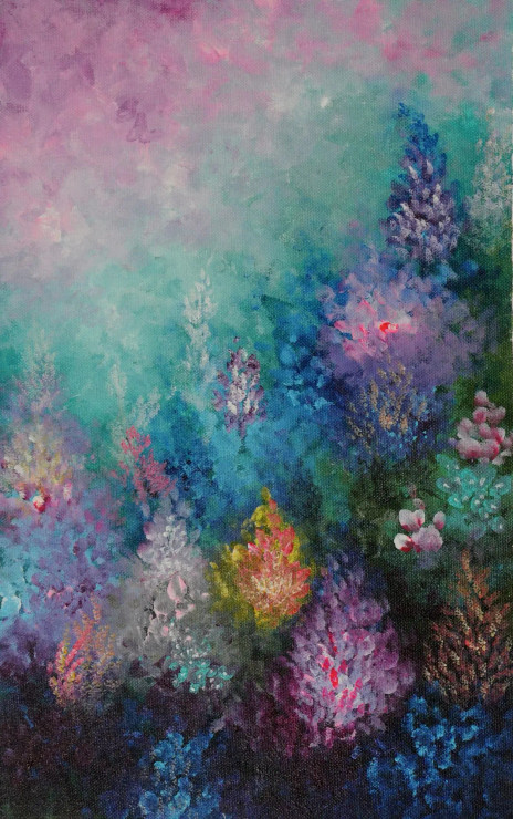 Quiet Garden (ART-8156-119059) - Handpainted Art Painting - 40in X 60in