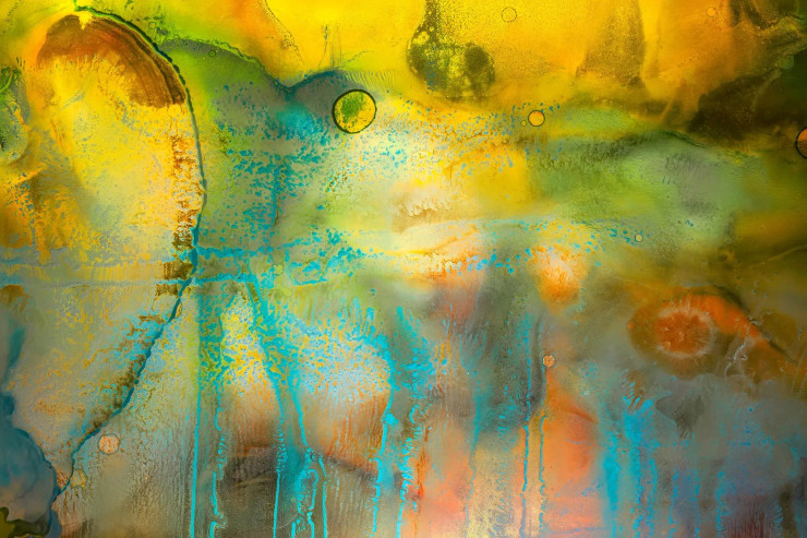 Vibrant Abstract Color Play (PRT-15842-119087) - Canvas Art Print - 36in X 24in