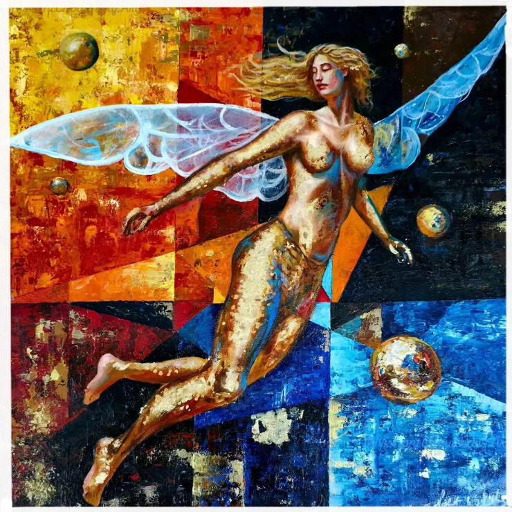 Transition (ART-17843-119290) - Handpainted Art Painting - 20in X 20in