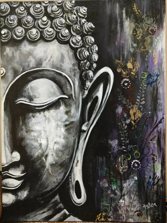 Abstract Awakening (ART-16384-119532) - Handpainted Art Painting - 18in X 24in