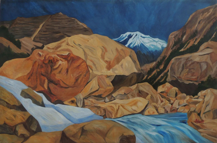 Bhagirathi I (PRT-2948-119535) - Canvas Art Print - 18in X 12in