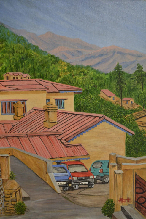 Beautiful Homes II (PRT-2948-119534) - Canvas Art Print - 16in X 24in