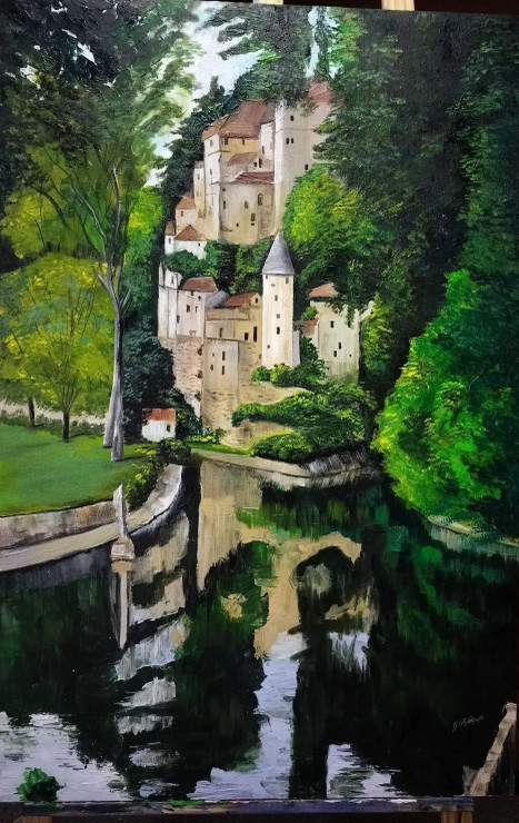 Manor (ART-18168-119712) - Handpainted Art Painting - 24in X 36in