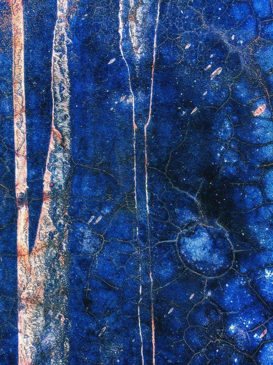 Abstract Blue And Orange Patterns (PRT-15842-119635) - Canvas Art Print - 14in X 18in