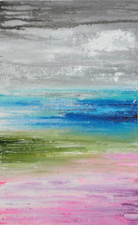 Ocean In Pastels (ART-8156-119819) - Handpainted Art Painting - 40in X 60in